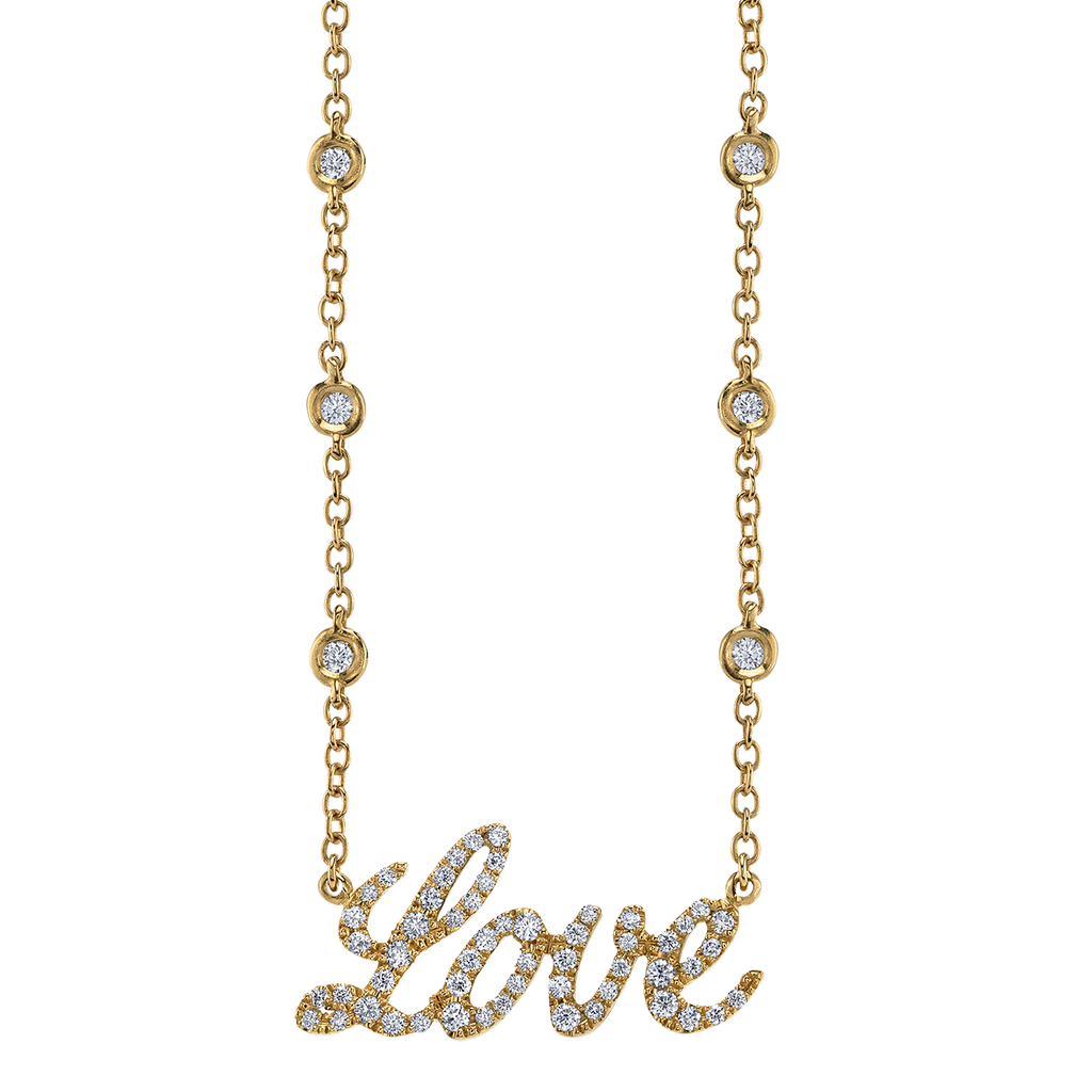 Love Necklace in Yellow Gold