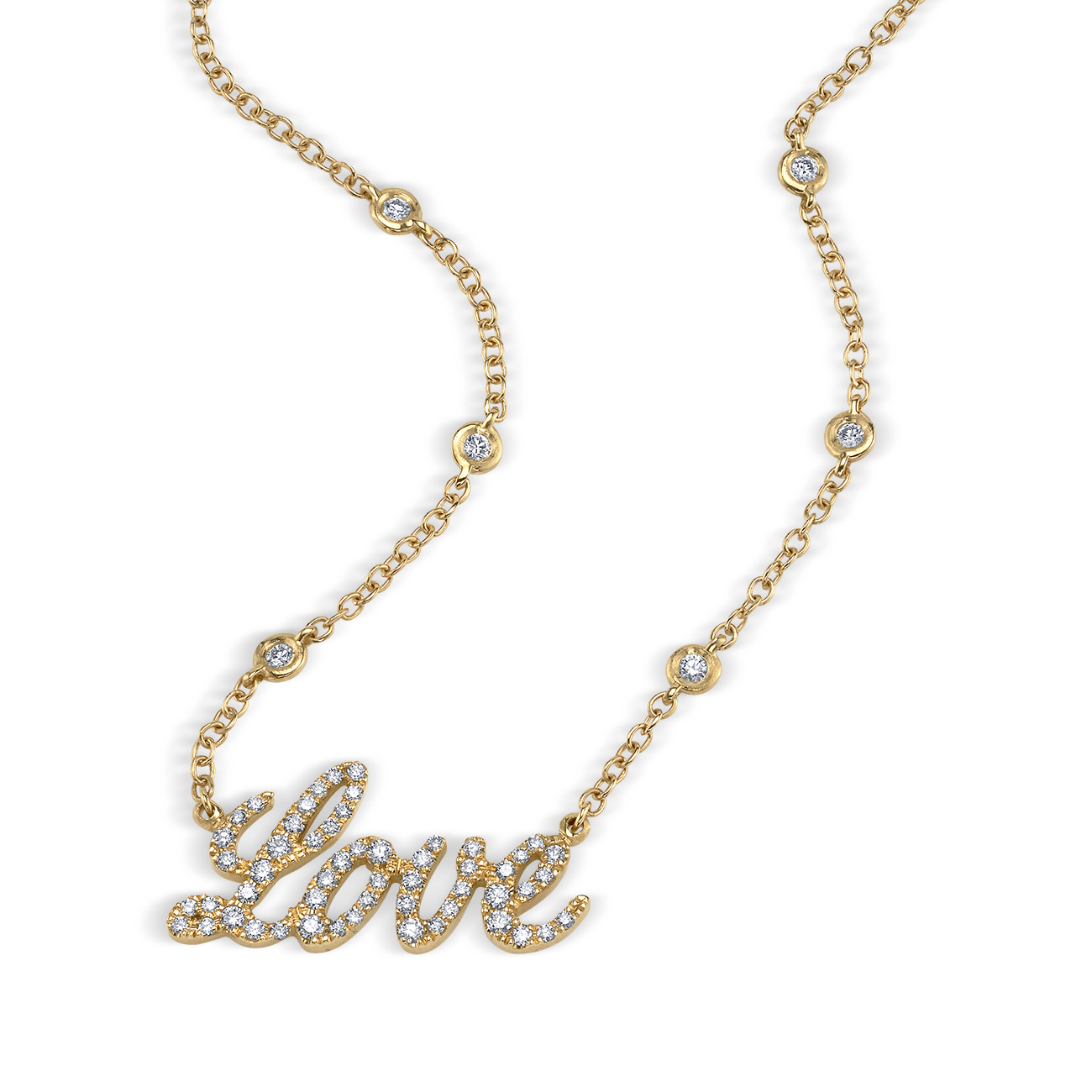 deBoulle Collection Love Necklace in Yellow Gold
