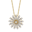 Petite Daisy Necklace in Yellow Gold