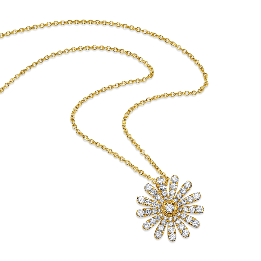 deBoulle Collection Daisy Petite Necklace in Yellow Gold