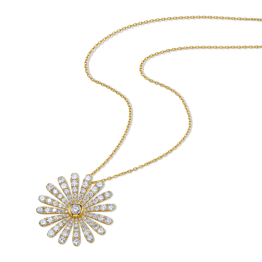 deBoulle Collection Daisy Necklace in Yellow Gold
