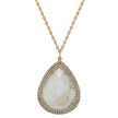 Moonstone Pendant with Round Brilliant Diamonds