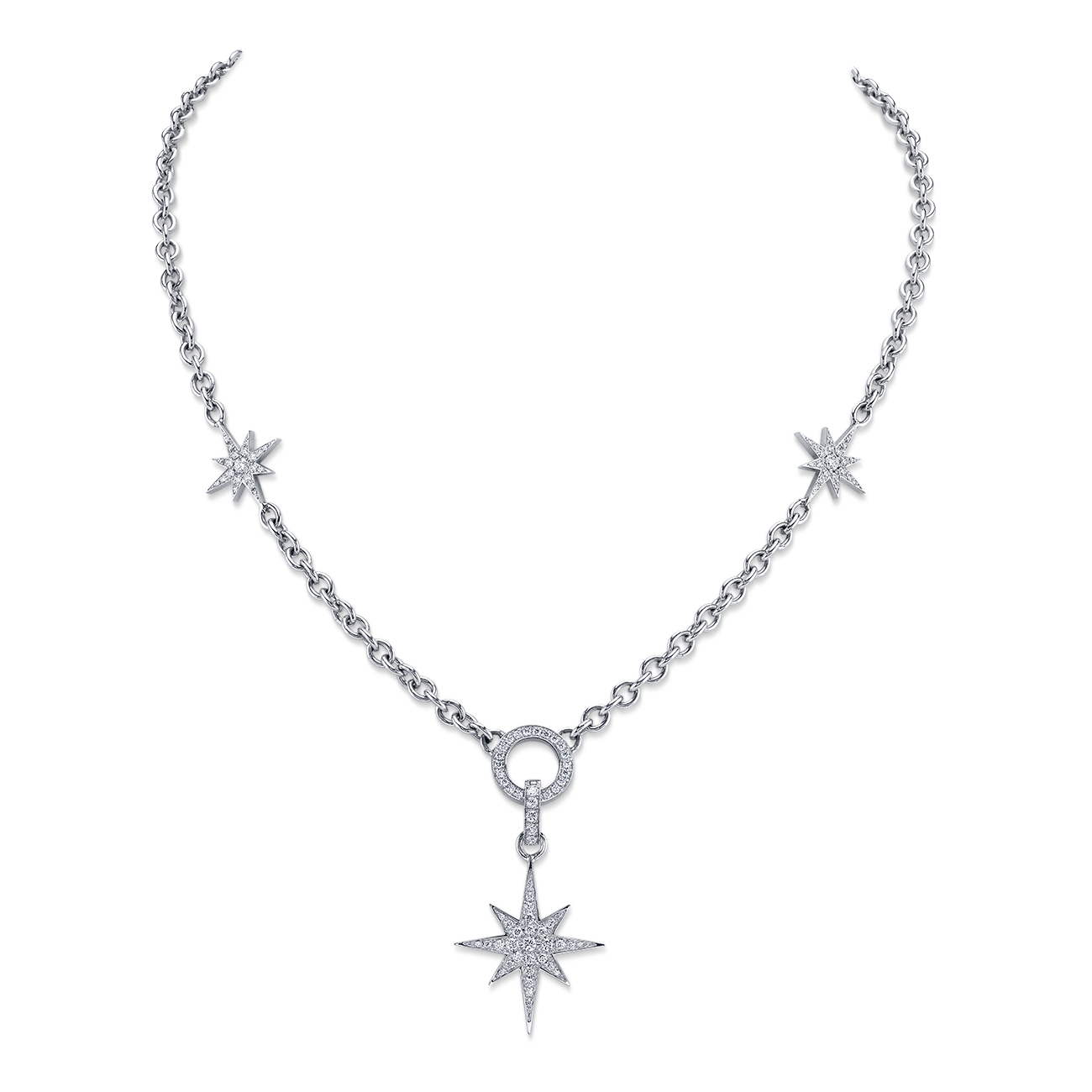 Constellation Necklace in White Gold