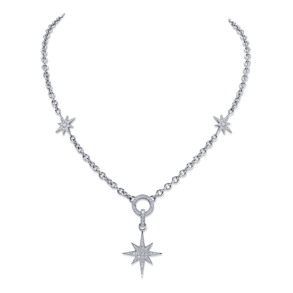 Constellation Necklace in White Gold