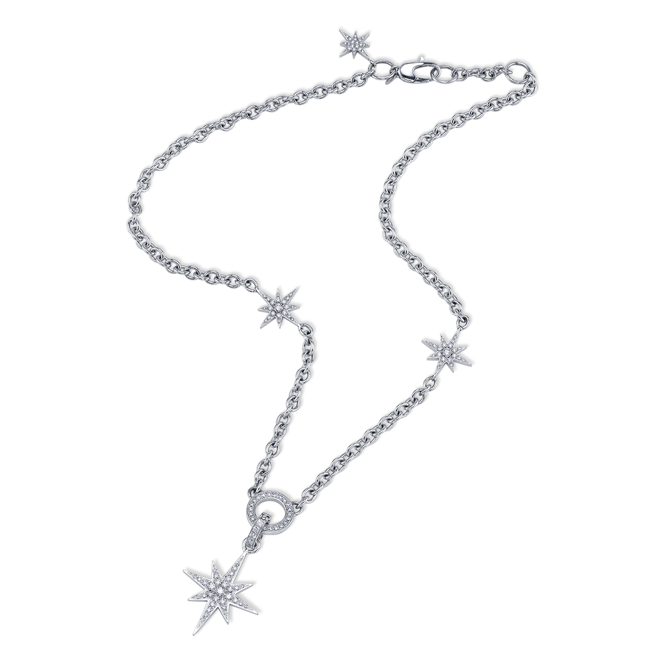 Constellation Necklace in White Gold