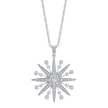 deBoulle Collection Starburst Diamond Adjustable Necklacein White Gold