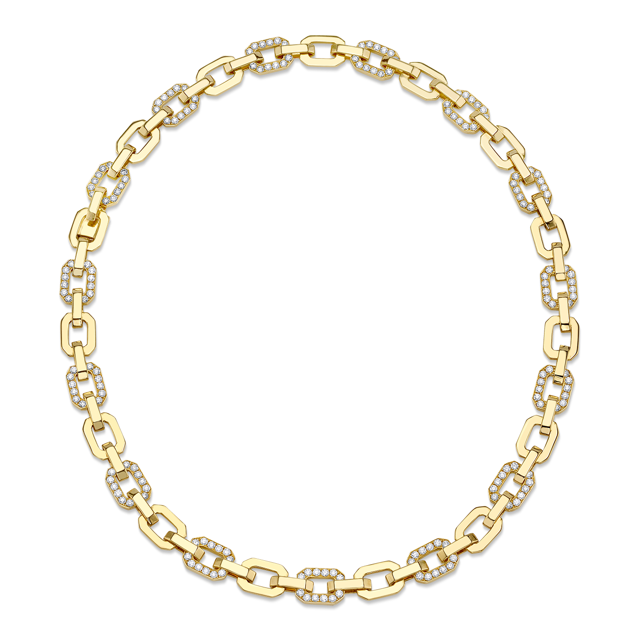 deBoulle Collection Linkedin Necklace in Yellow Gold