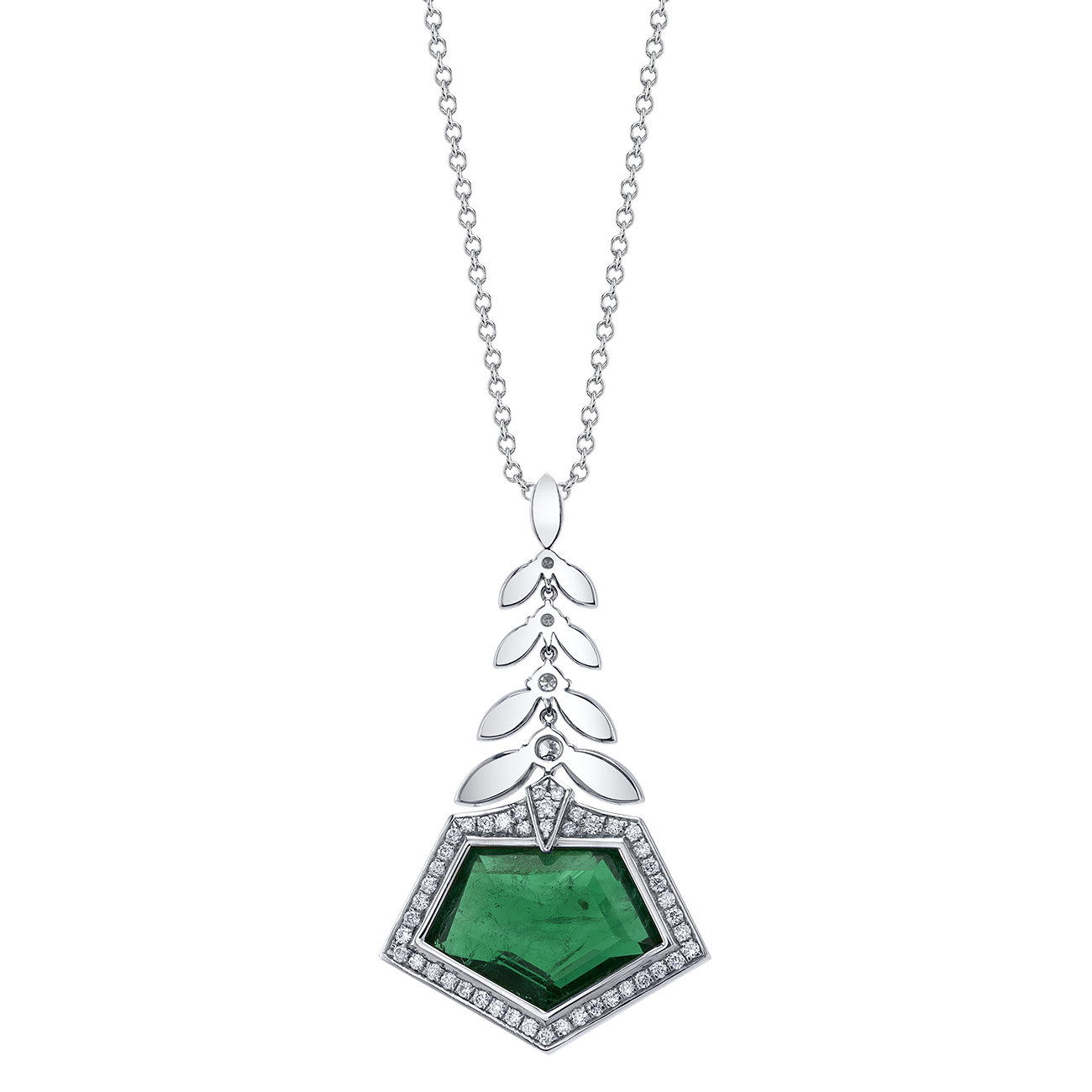 Sheaf Emerald Pendant