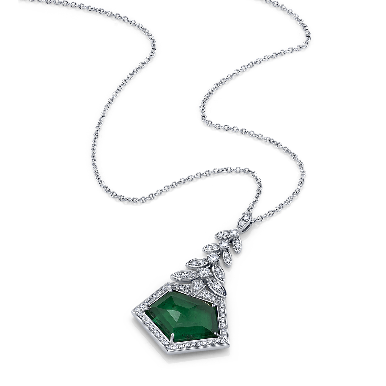 Sheaf Emerald Pendant