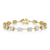 deBoulle High Jewelry Collection Multi Shaped Diamond Tennis Bracelet