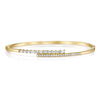 Hinged Bypass Bangle in Yellow Gold