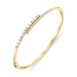 Hinged Bypass Bangle in Yellow Gold