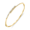 Hinged Bypass Bangle in Yellow Gold