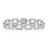 Linkedin Bracelet with Diamonds in White Gold