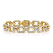 Linkedin Bracelet with Diamonds in White Gold