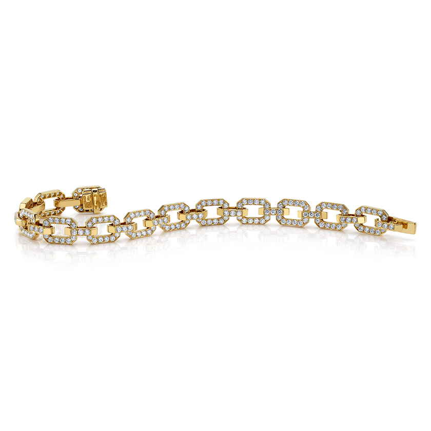 deBoulle Collection Linkedin Bracelet with Diamonds in White Gold