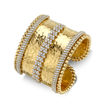 Hammered Yellow Gold Cuff