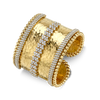 Hammered Yellow Gold Cuff