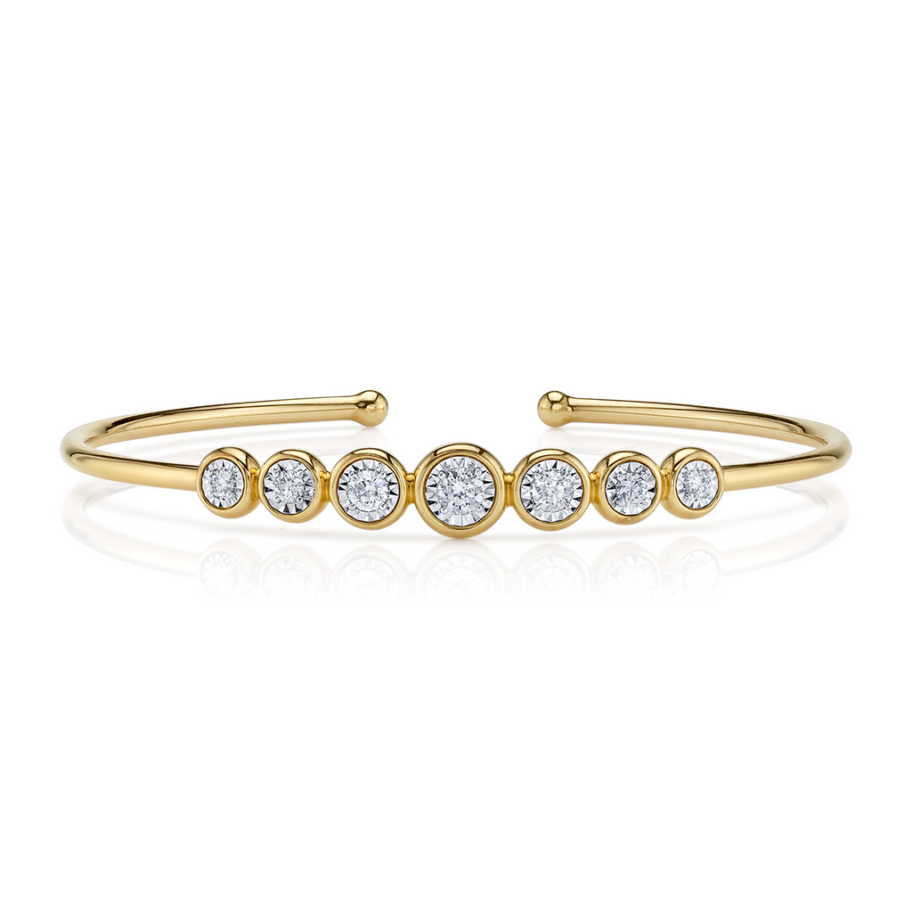 deBoulle Collection Emma Cuff in Yellow and White Gold