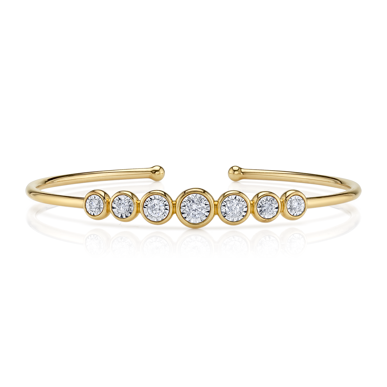 deBoulle Collection Emma Cuff in Yellow and White Gold