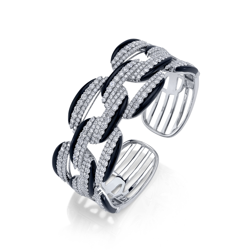 deBoulle Collection Diamond and Onyx Bangle