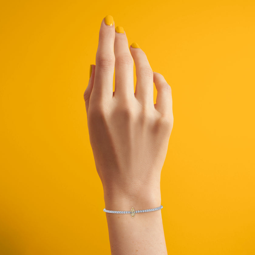 deBoulle Collection Diamond Bracelet with Marquis Center