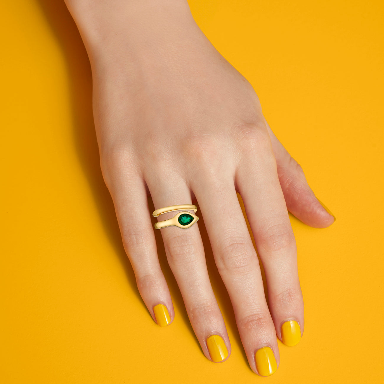 deBoulle Collection Snake Motif Ring in Yellow Gold