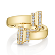 Signataire Open Bypass Ring Yellow Gold