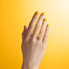 Signataire Open Bypass Ring Yellow Gold