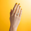 deBoulle Collection Three-Row Diamond Ring in White Gold