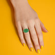 PavÃ© Domed Ring with Emeralds