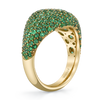 PavÃ© Domed Ring with Emeralds