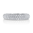 Posh Stackable Ring with Diamonds in White Gold