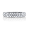 Posh Stackable Ring with Diamonds in White Gold