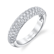 Posh Stackable Ring with Diamonds in White Gold