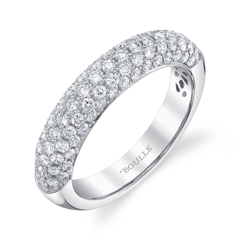 deBoulle Collection Posh Stackable Ring with Diamonds in White Gold