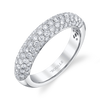 Posh Stackable Ring with Diamonds in White Gold