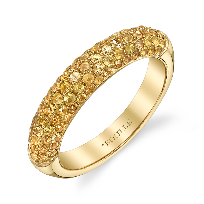 deBoulle Collection Posh Stackable Ring with Yellow Sapphires
