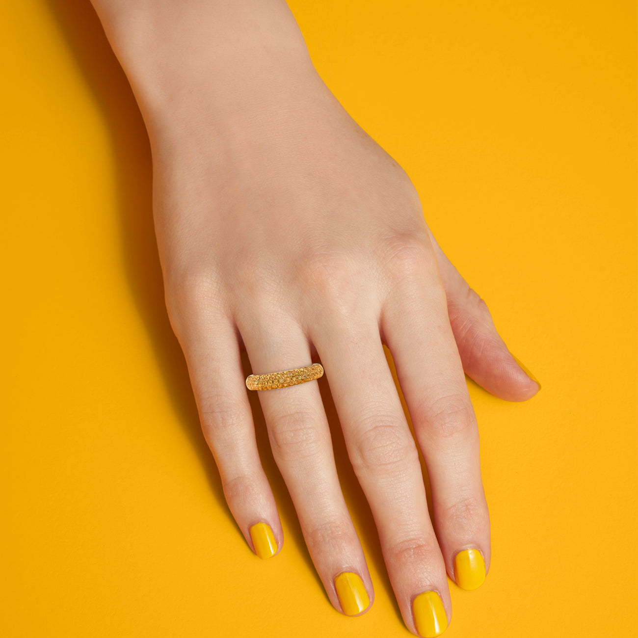 Posh Stackable Ring with Yellow Sapphires