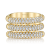 Posh Triple Stacked Bands in Yellow Gold