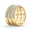 Posh Triple Stacked Bands in Yellow Gold