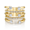 Three-Row Diamond Ring