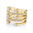 Three-Row Diamond Ring