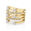 Three-Row Diamond Ring