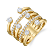 deBoulle Collection Three-Row Diamond Ring