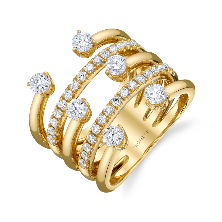 deBoulle Collection Three-Row Diamond Ring