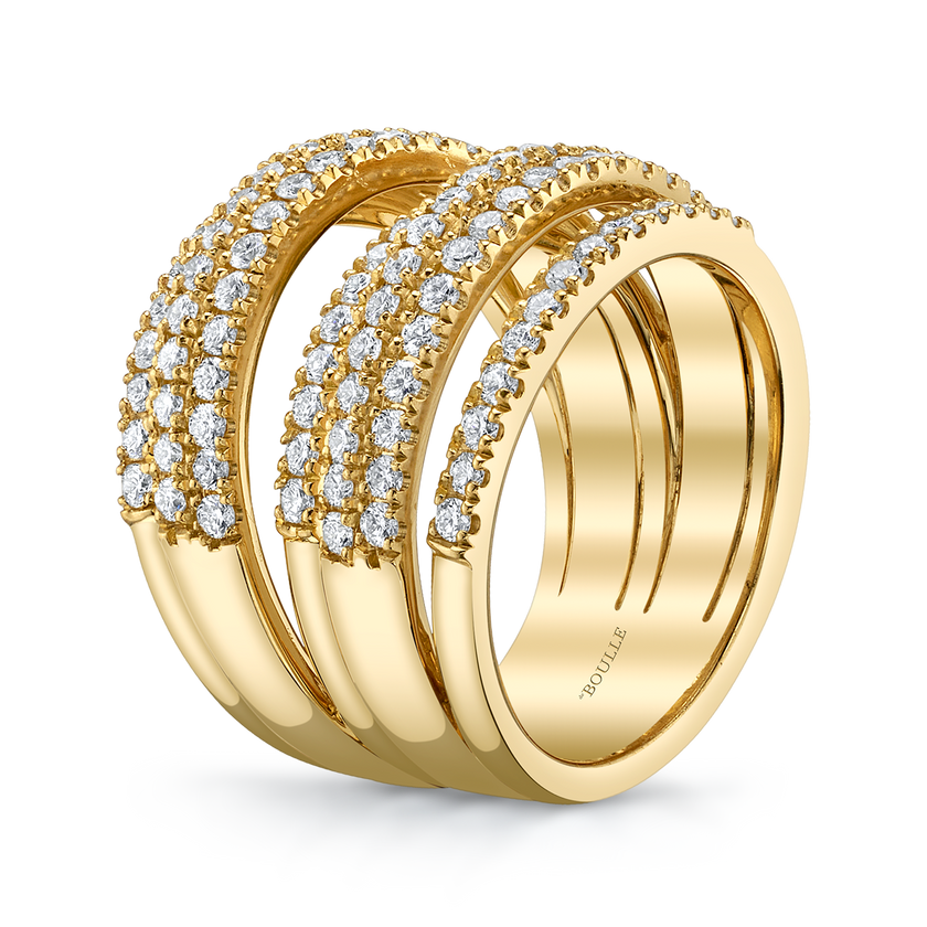 deBoulle Collection 7 Row Diamond Ring