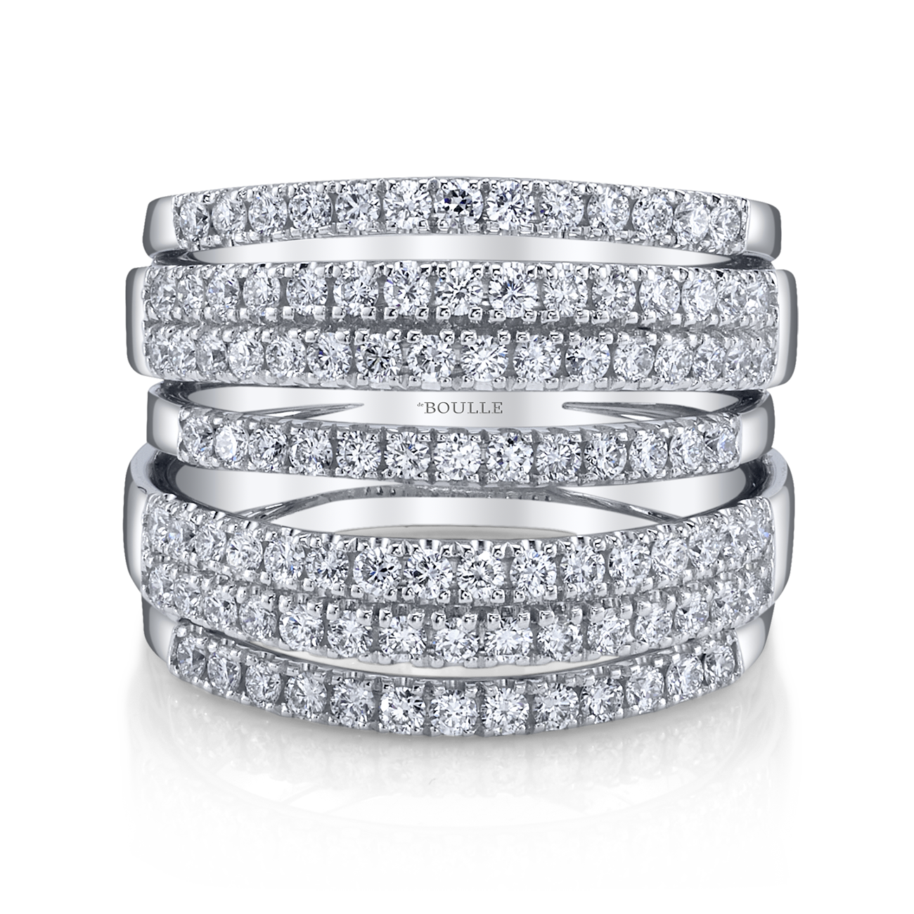 deBoulle Collection 7 Row Diamond Ring