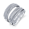 7 Row Diamond Ring