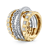 Modern Retro Band with Diamonds in Yellow Gold